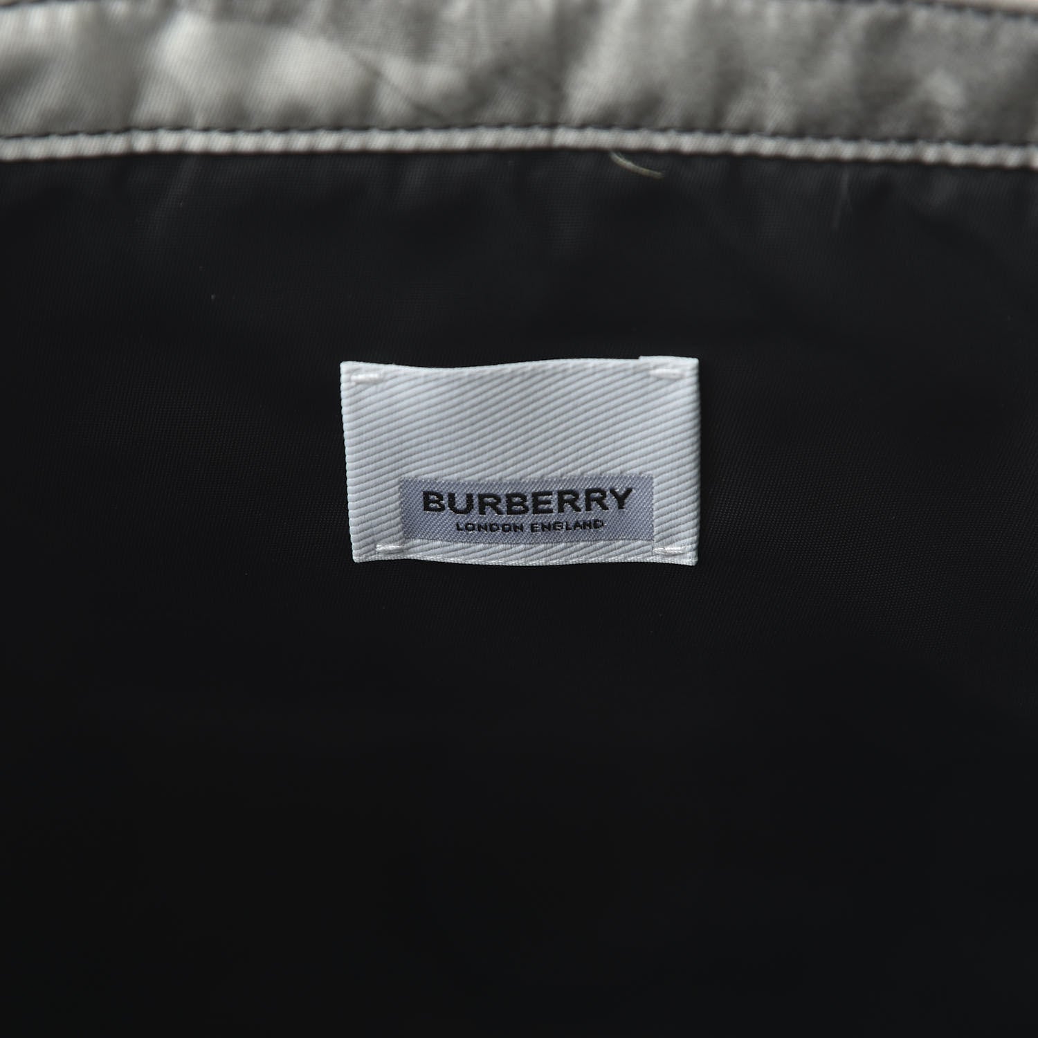 Burberry Nylon Rave Print Flat Tote Bag Black 8 of 9
