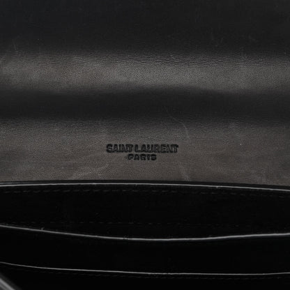 Saint Laurent Smooth Calfskin Classic Monogram Small Kaia Satchel Black 10 of 23