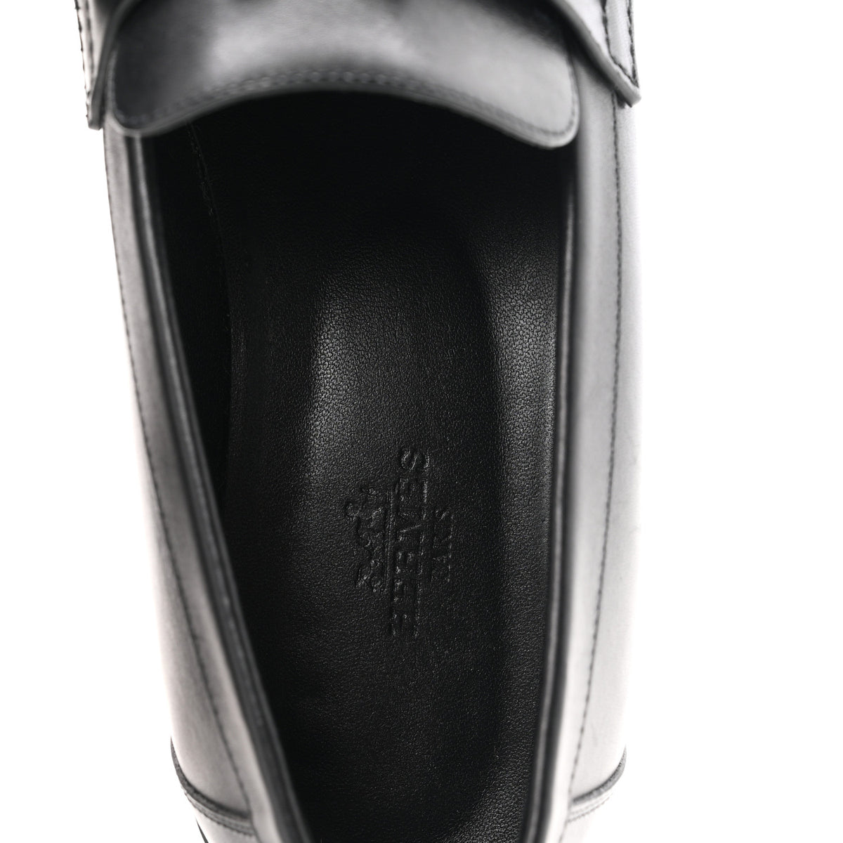 Hermes Calfskin Womens Faubourg Loafers 40 Black 8 of 9