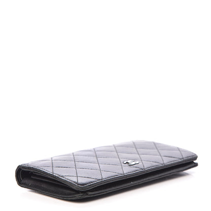 Chanel Lambskin Quilted Yen Wallet Black 4 of 17