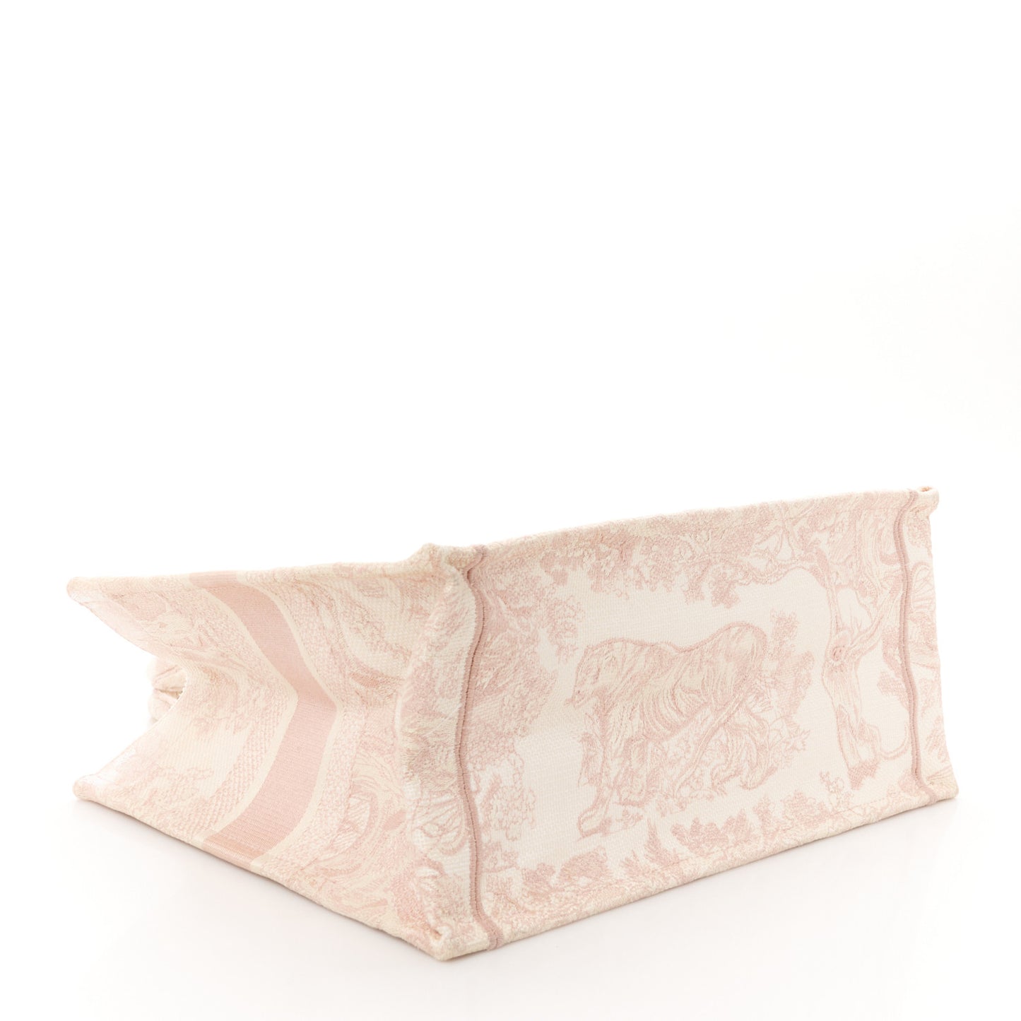 Canvas Embroidered Medium Dioriviera Toile De Jouy Book Tote Rose