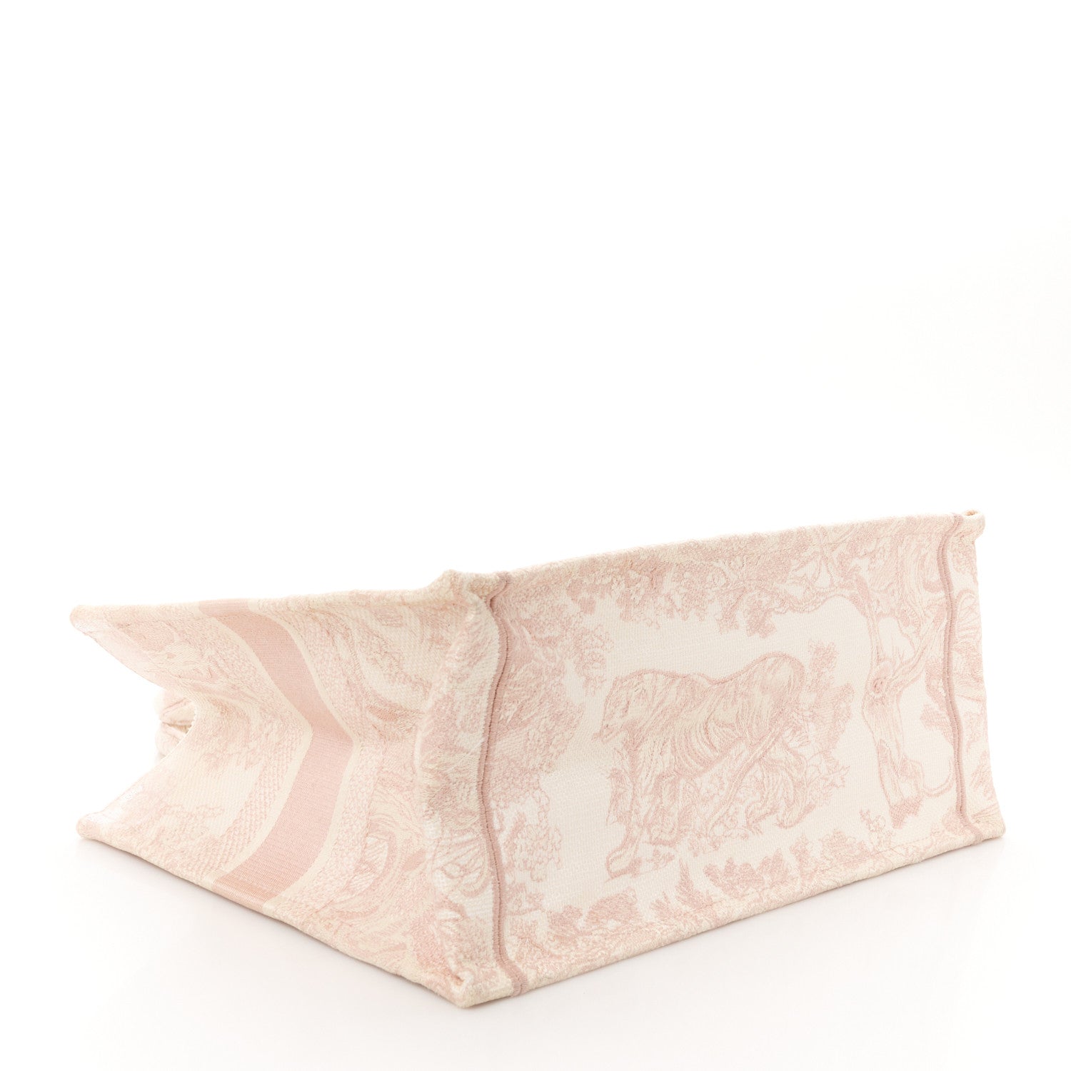 Christian Dior Canvas Embroidered Medium Dioriviera Toile De Jouy Book Tote Rose 4 of 10