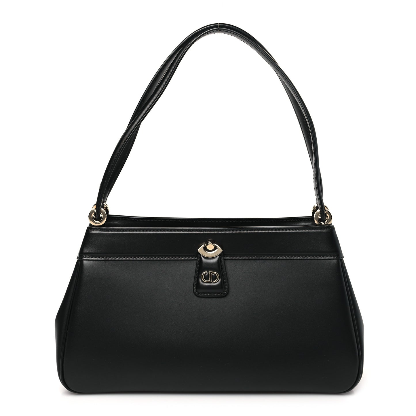 Calfskin Medium Key Shoulder Bag Black