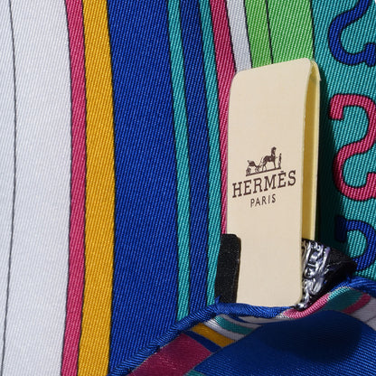 Hermes Silk Tohu Bohu Scarf 90 Bleu Dur Vert Veronese Rose 6 of 7