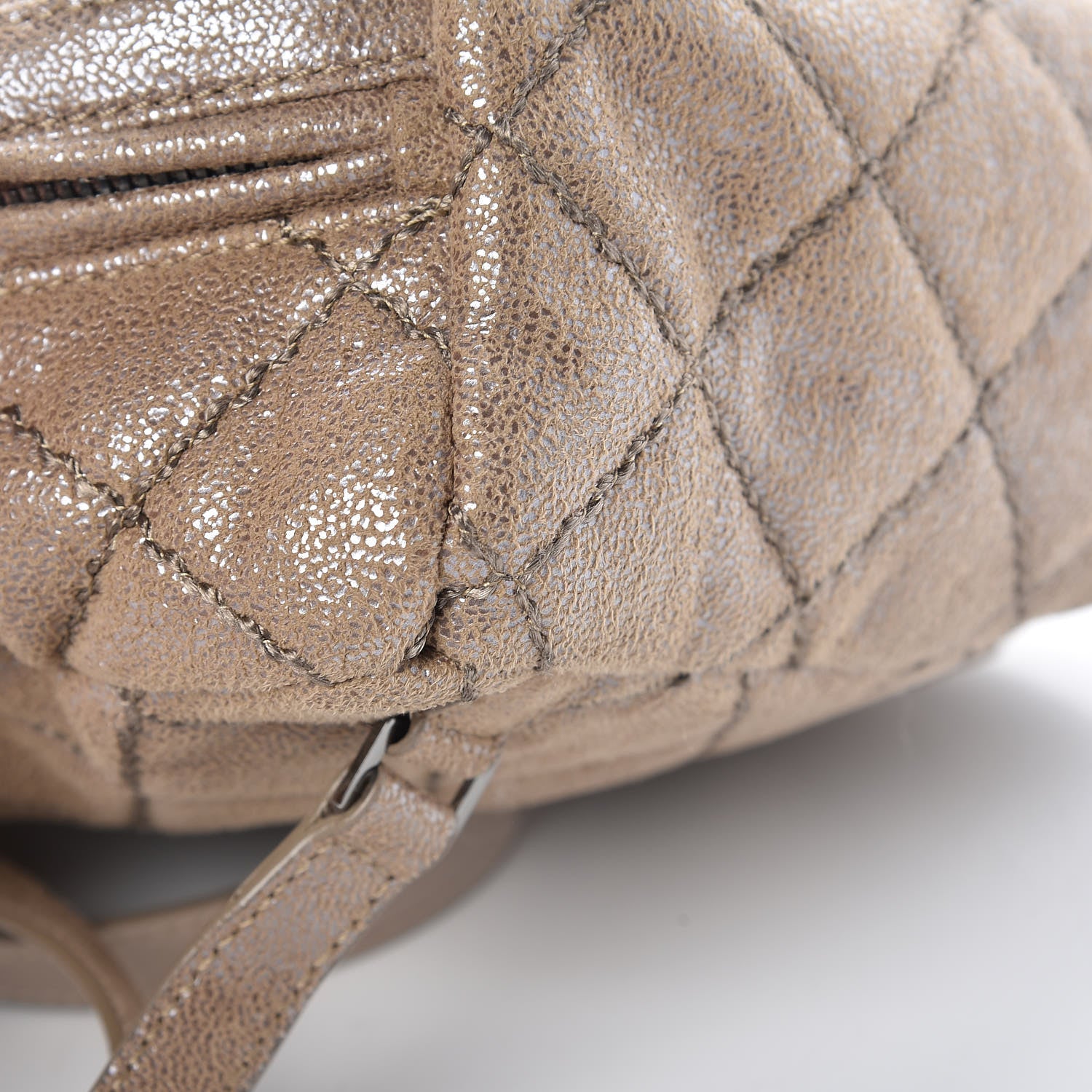 Stella McCartney Shaggy Deer Quilted Mini Falabella Backpack Taupe 9 of 13