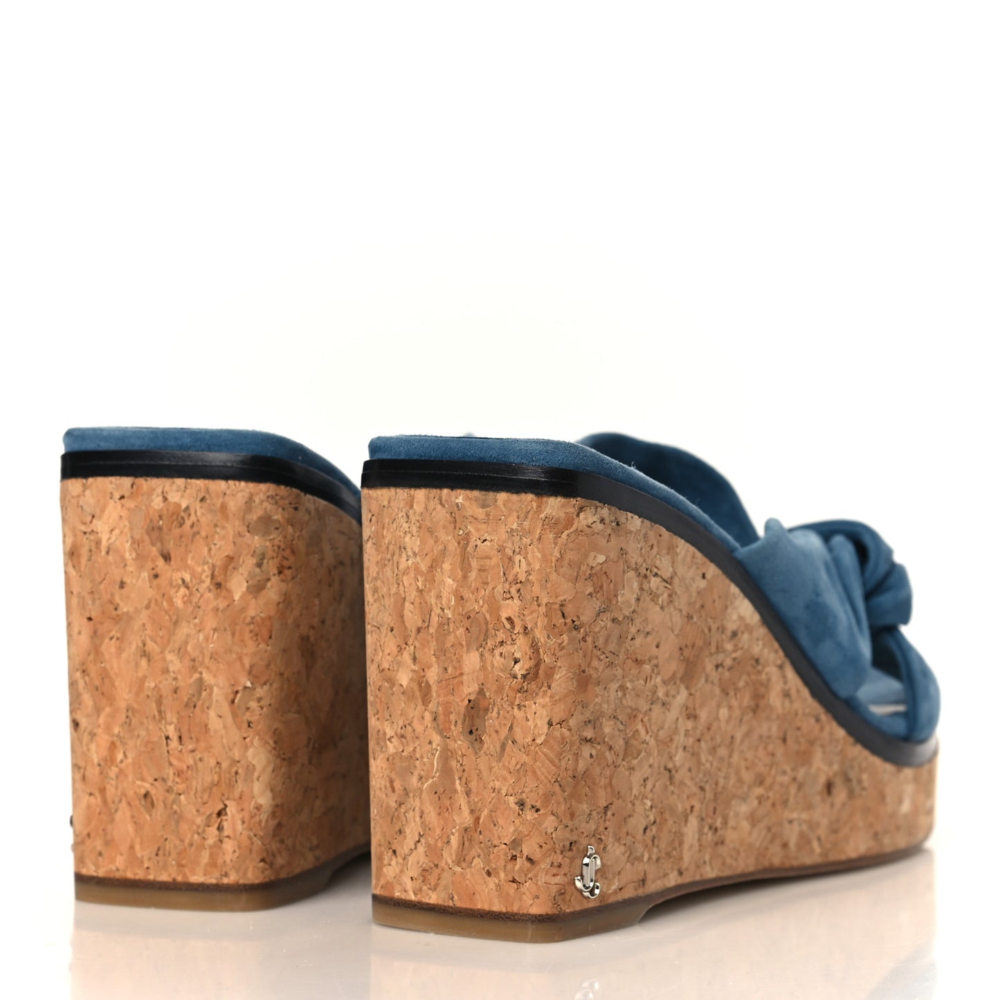 Suede Narisa 90 Wedge Mules 38.5 Blue