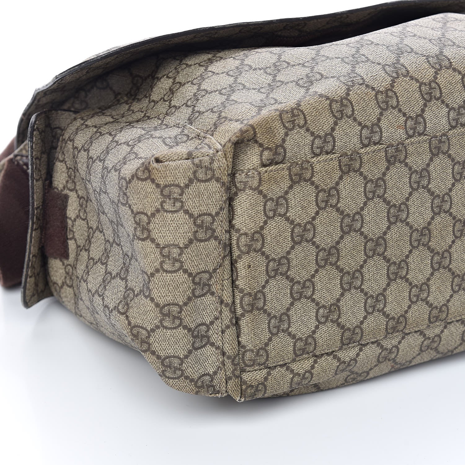 Gucci GG Plus Monogram Messenger Diaper Bag Dark Brown 5 of 13