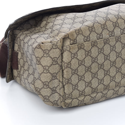 Gucci GG Plus Monogram Messenger Diaper Bag Dark Brown 5 of 13