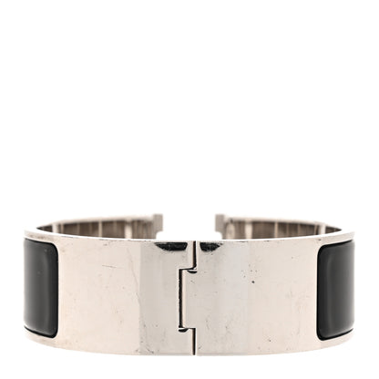 Hermes Enamel Wide Clic Clac H Bracelet PM Black 3 of 6