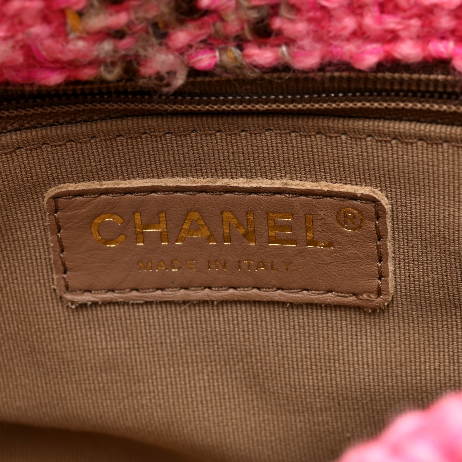 Chanel Wool Tweed Quilted Small Elegant Chain Flap Pink Brown 6 of 10