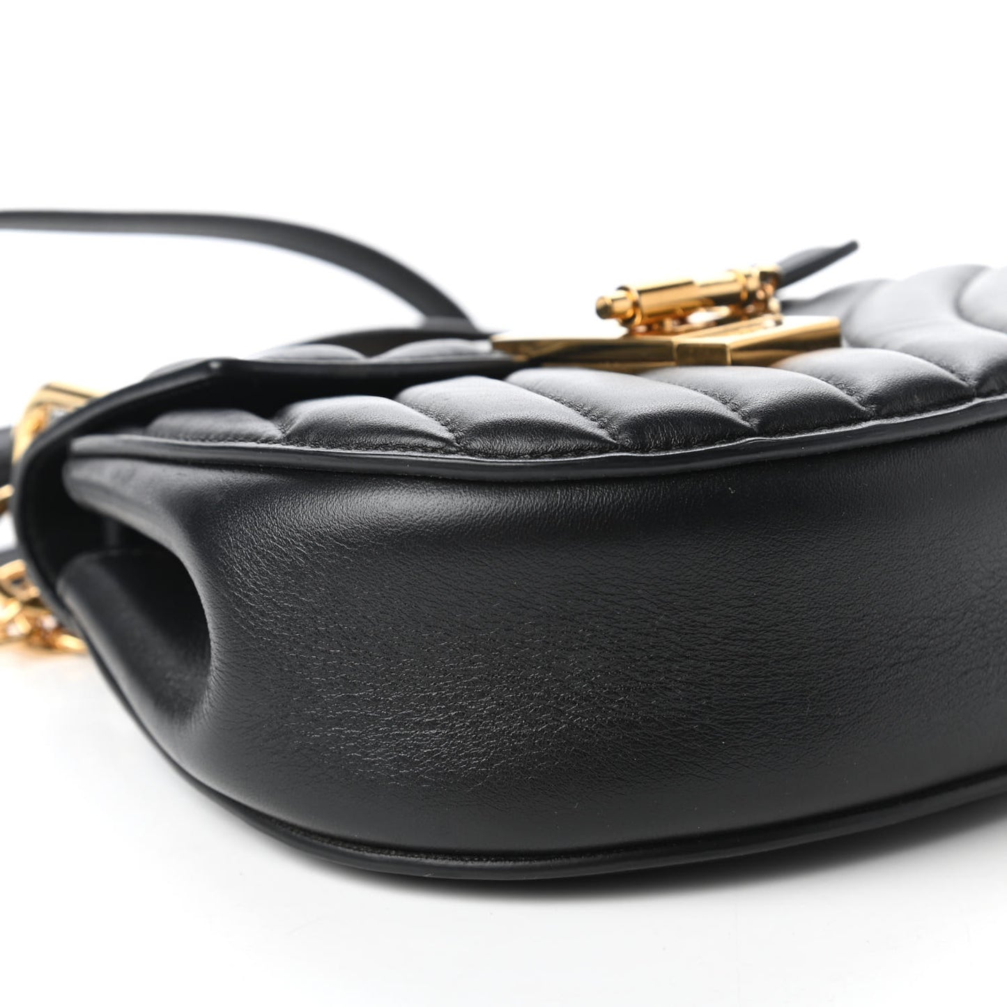 Calfskin Quilted Mini Drew Bijou Shoulder Bag Black