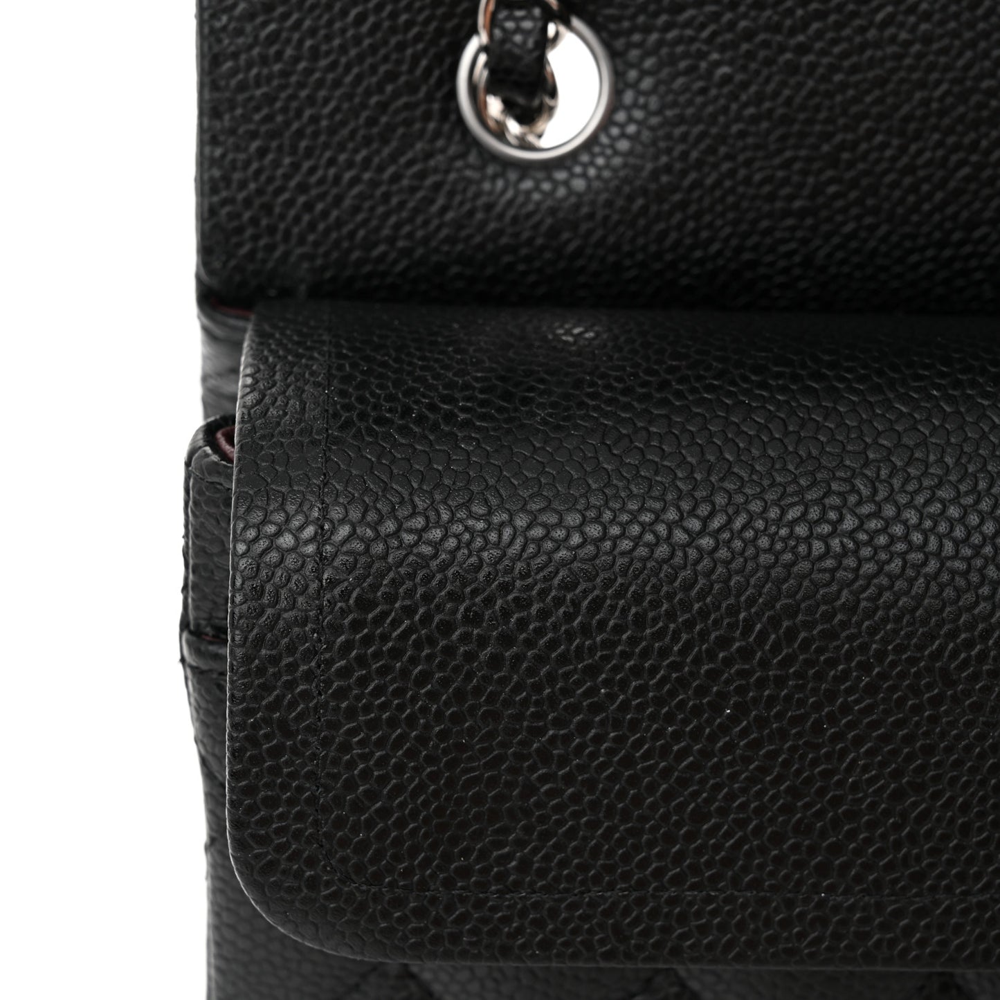 Caviar Quilted Small Double Flap Black