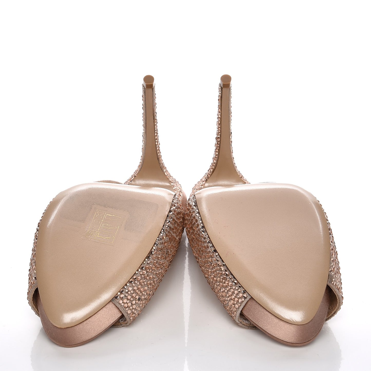 Suede Strass Crystal Peep Toe Half d'Orsay Slingback Platform Sandals 40 Poudre