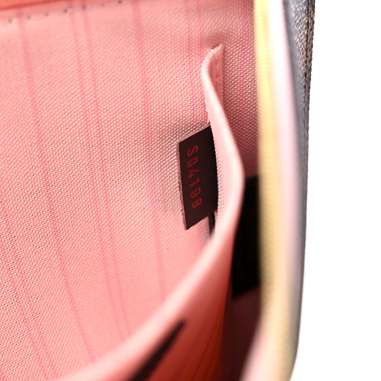 Damier Ebene Neverfull MM GM Pochette Rose Ballerine
