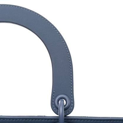 Christian Dior Ultra Matte Calfskin Cannage Large Lady Dior Blue 13 of 14