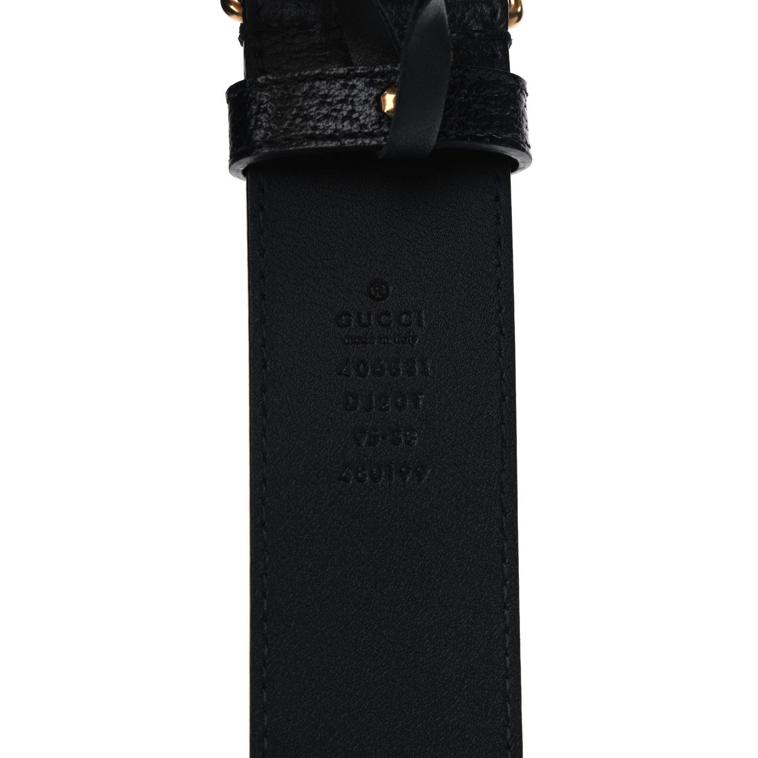 Gucci Textured Calfskin Double G 40mm Belt 95 38 Black 3 of 6