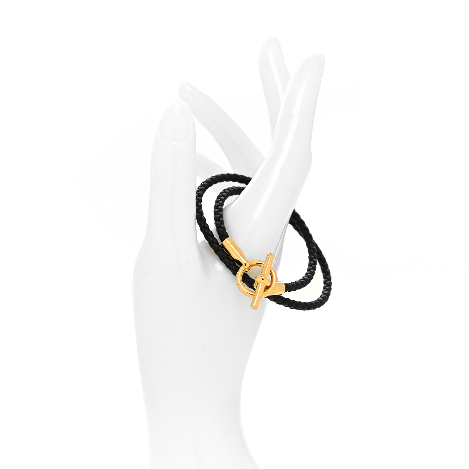 Hermes Swift Double Tour Glenan Bracelet T2 Black 2 of 5