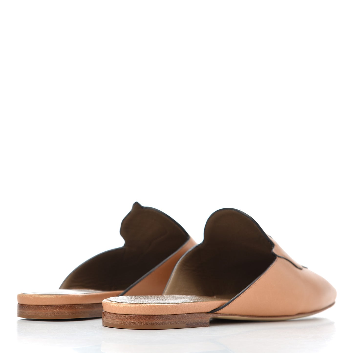 Calfskin Tangeria Mules 37 Naturel