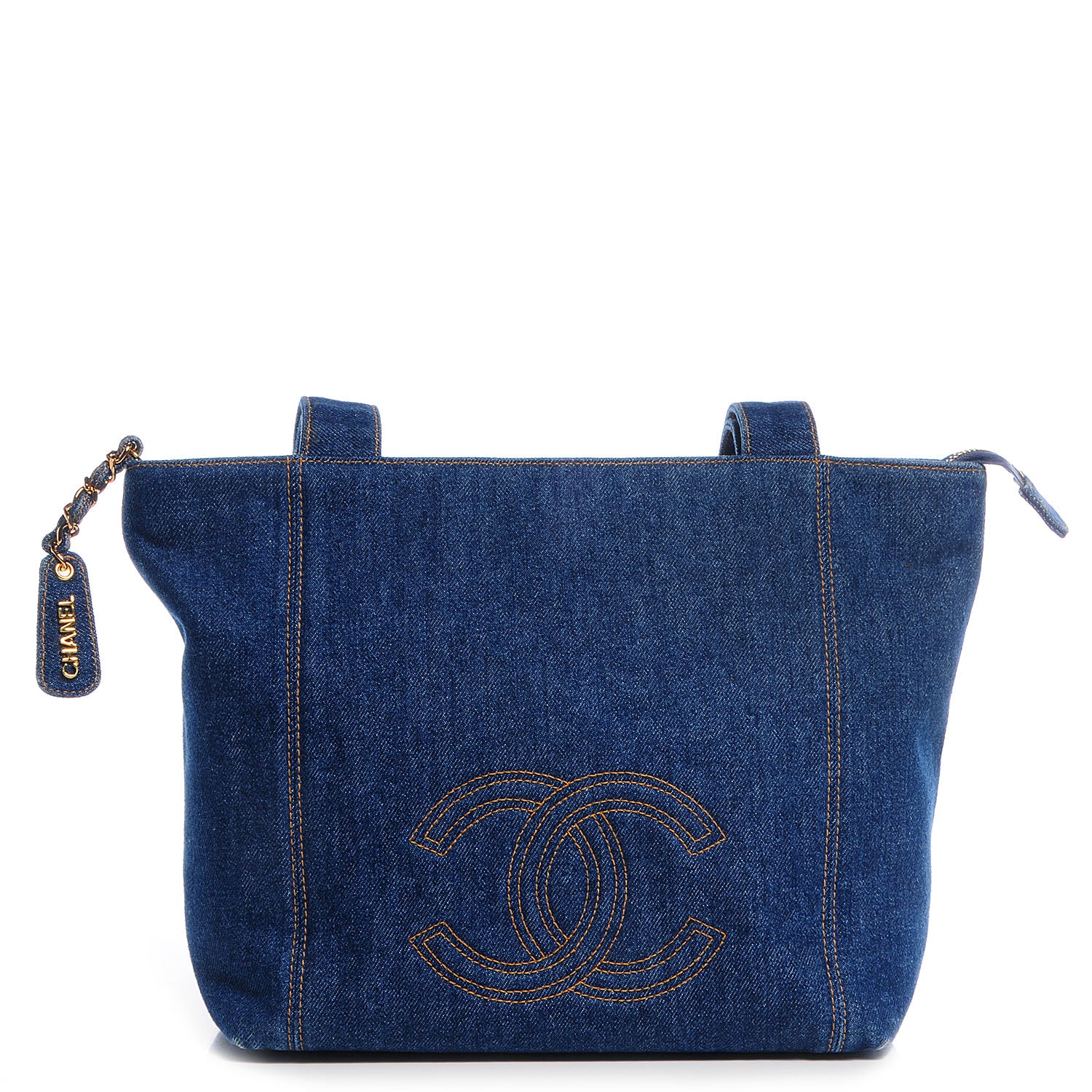 Chanel Denim CC Zip Tote Blue 1 of 12