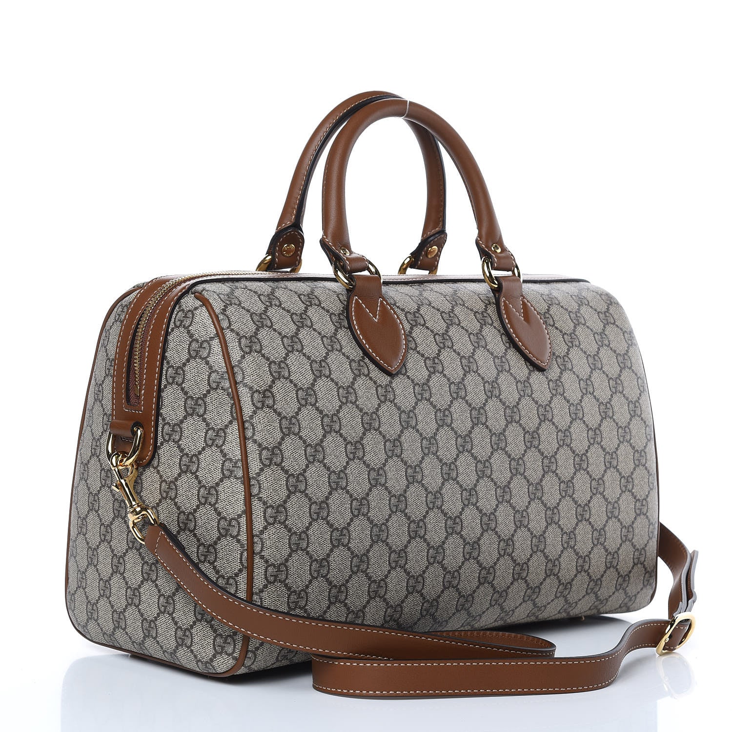 Gucci GG Supreme Monogram Blind for Love Embroidered Medium Boston Beige Tuscany 3 of 10