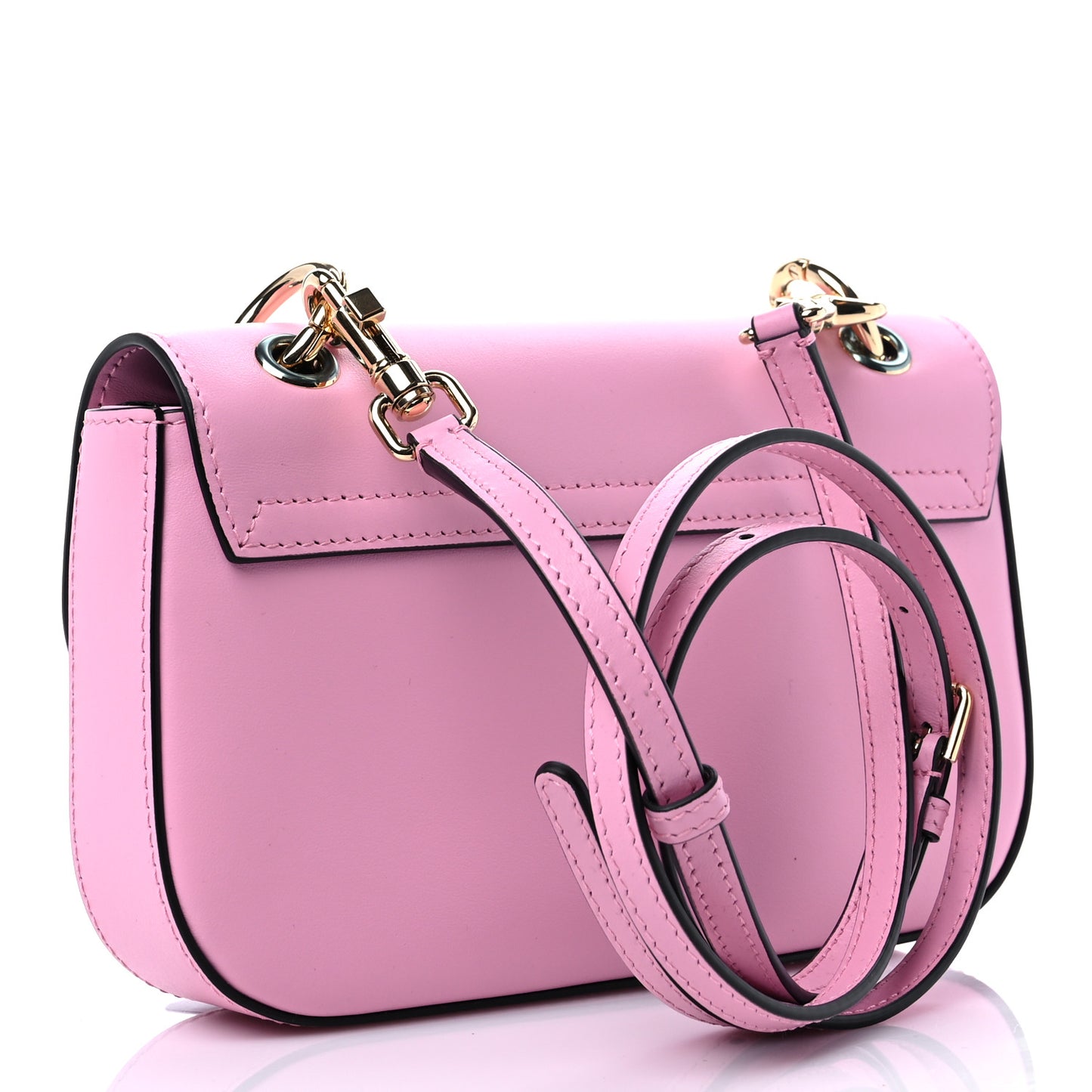 Calfskin 3.5 Flap Crossbody Bag Pink