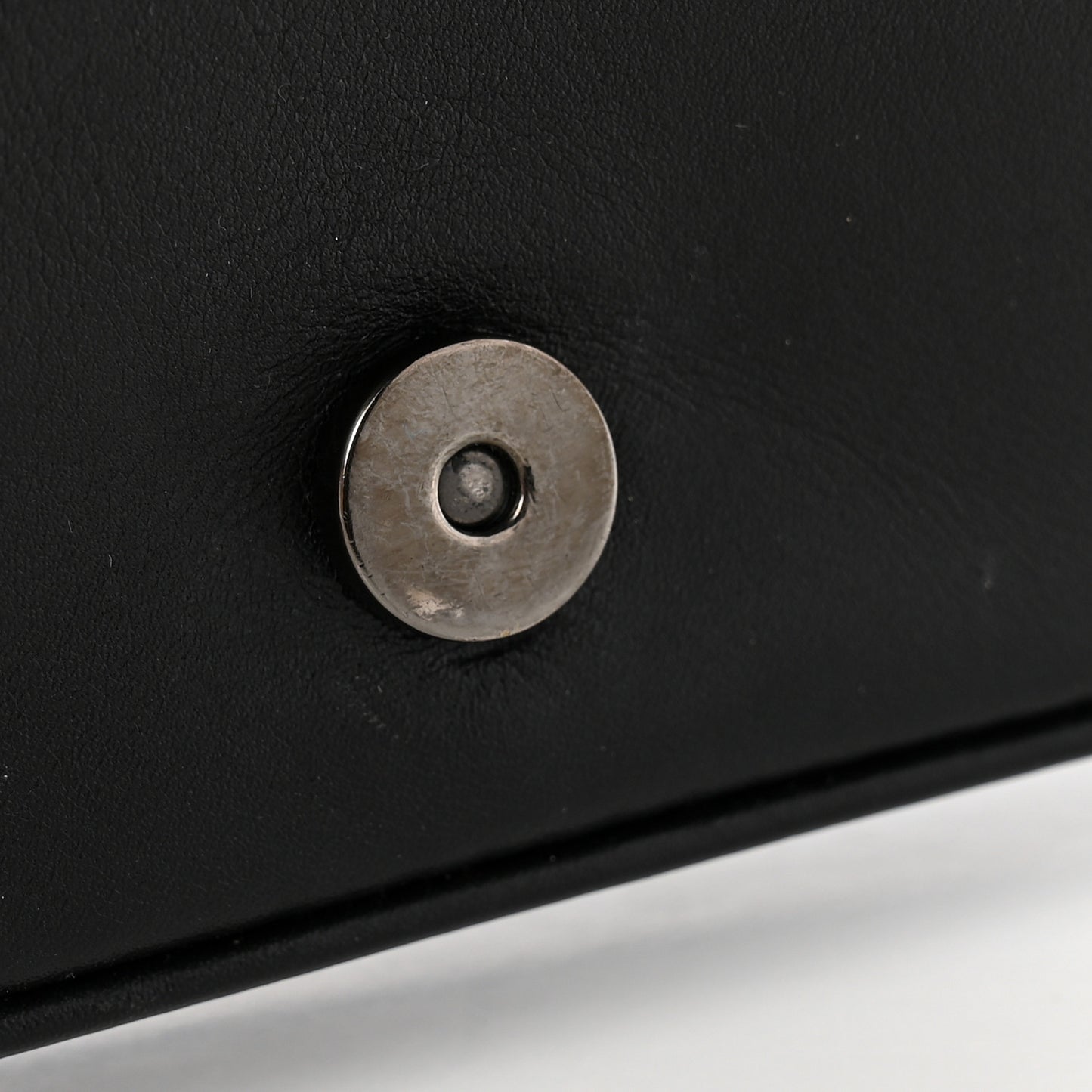 Glace Calfskin Studded Crossbody White Black