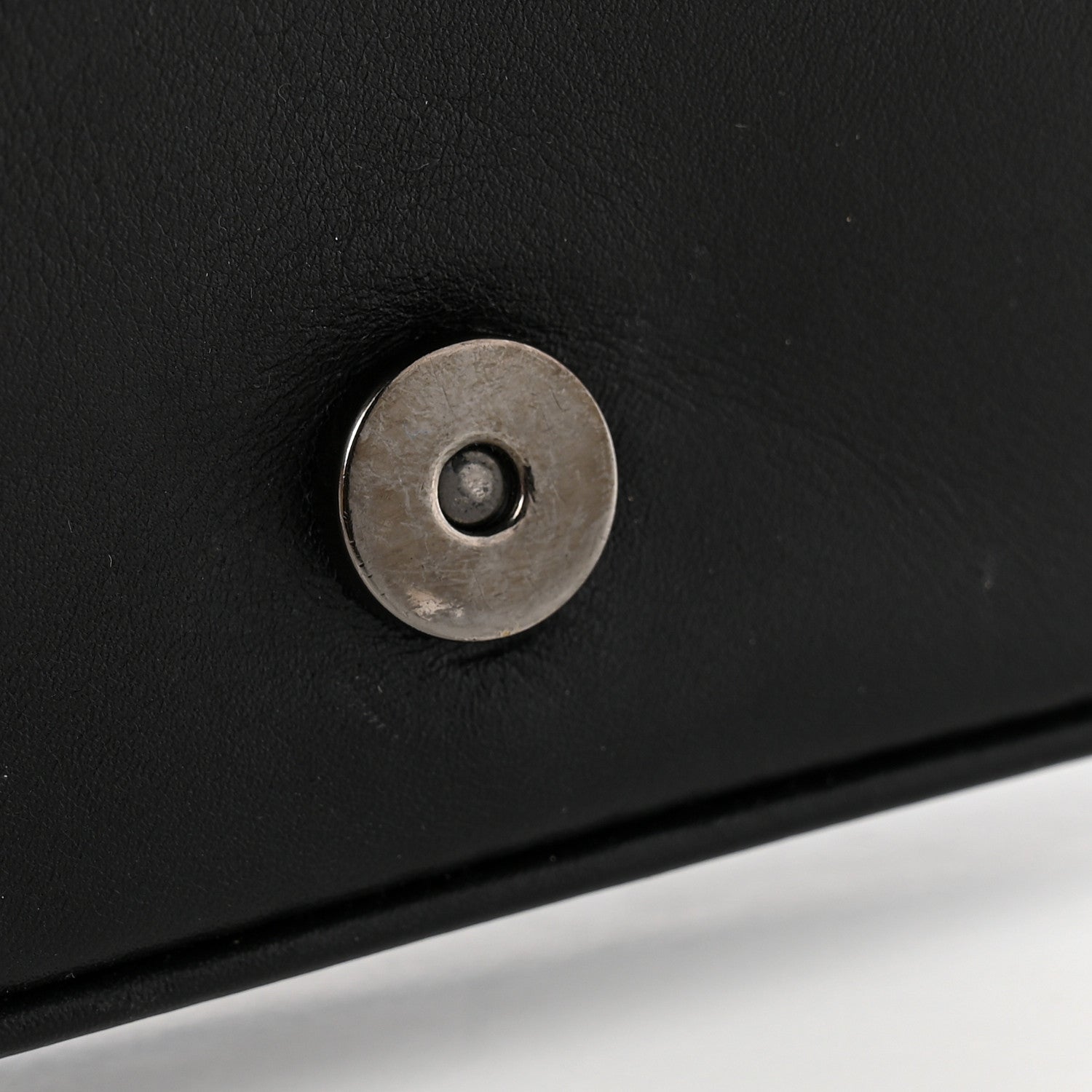 Prada Glace Calfskin Studded Crossbody White Black 11 of 13