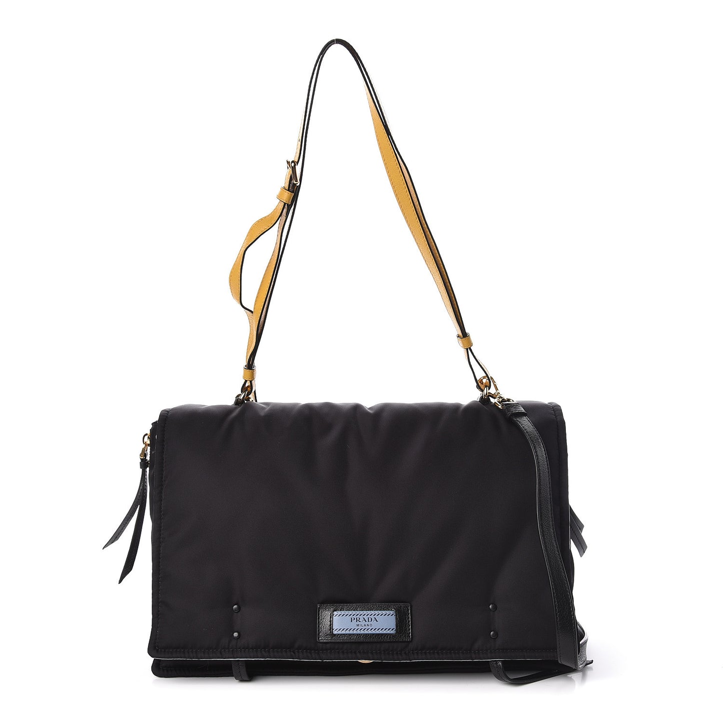 Tessuto Nylon Etiquette Flap Black Soleil