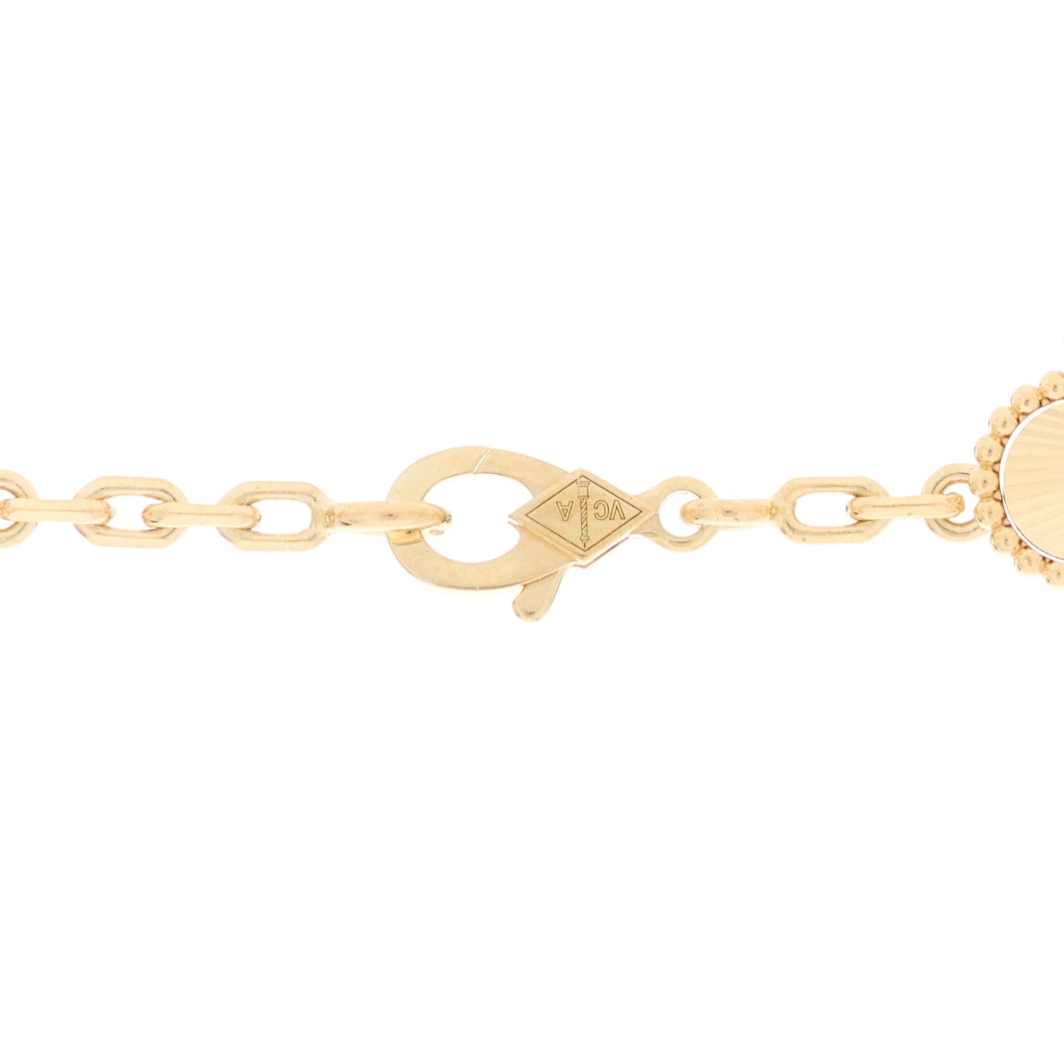 Van Cleef & Arpels 18K Yellow Gold 10 Motifs Guilloche Vintage Alhambra Necklace 4 of 6