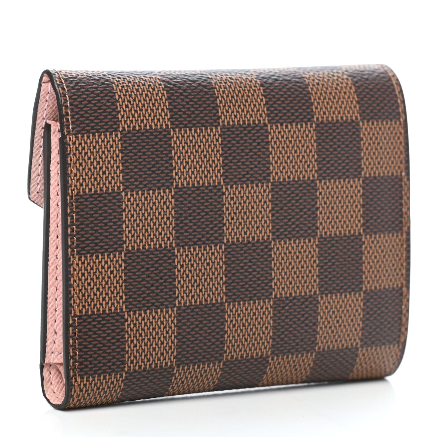 Damier Ebene Victorine Wallet Rose Ballerine