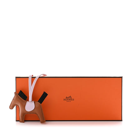 Hermes Milo Lambskin Horse Hair Grigri Rodeo Horse Bag Charm PM Gold Mauve Pale Black 5 of 5