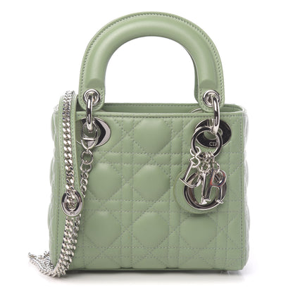 Christian Dior Lambskin Cannage Mini Lady Dior Green 1 of 10