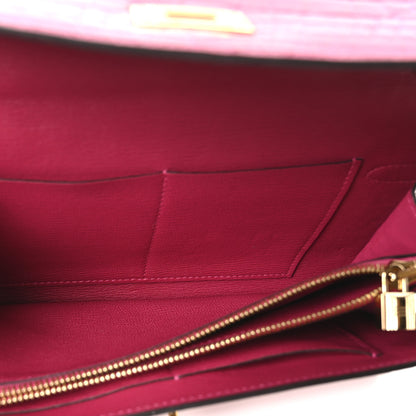 Hermes Shiny Alligator Kelly Wallet To Go Rose Scheherazade 5 of 10