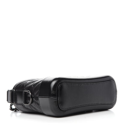 Chanel Aged Calfskin Chevron Quilted Small Gabrielle Hobo So Black 4 of 10