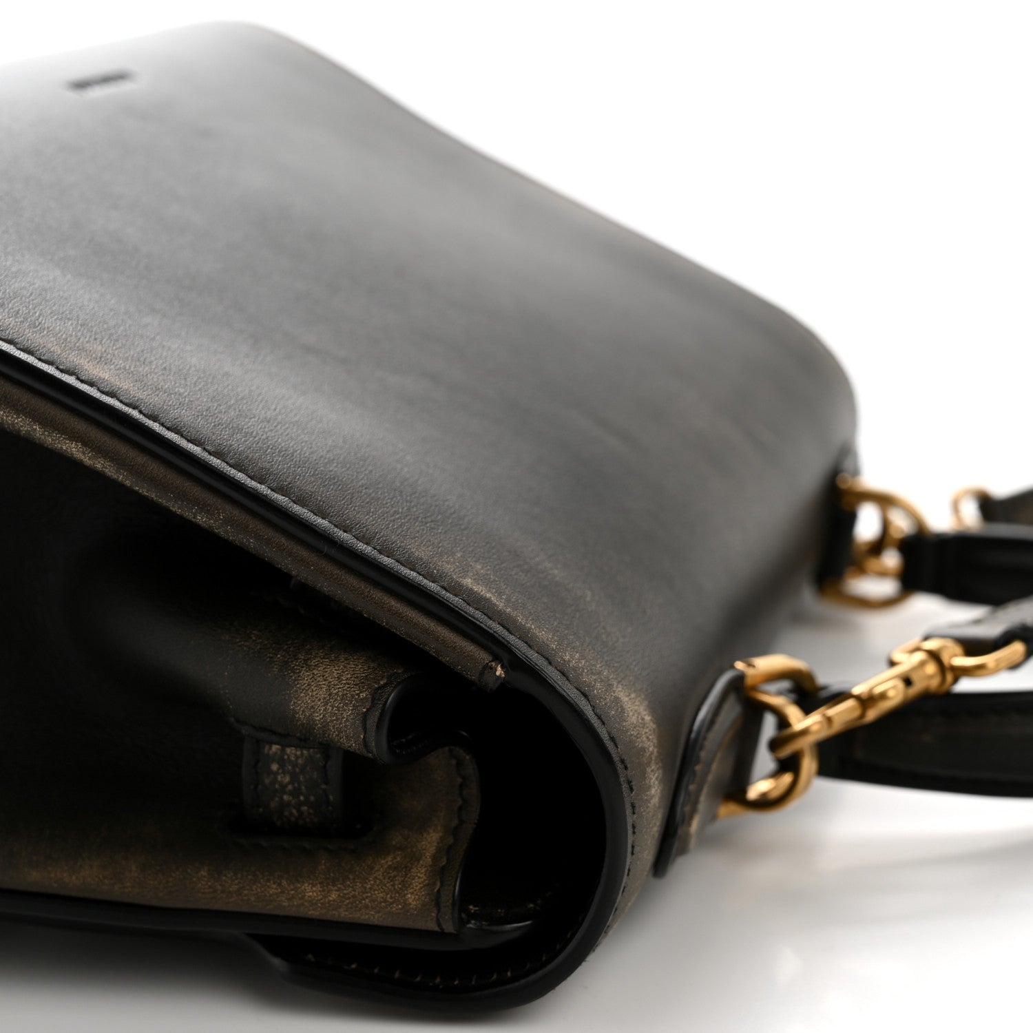 Balenciaga Calfskin Small Money Top Handle Handbag Brown 12 of 13