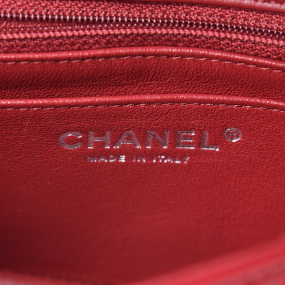 Chanel Patent Calfskin Quilted Mini Rectangular Flap Red 6 of 8