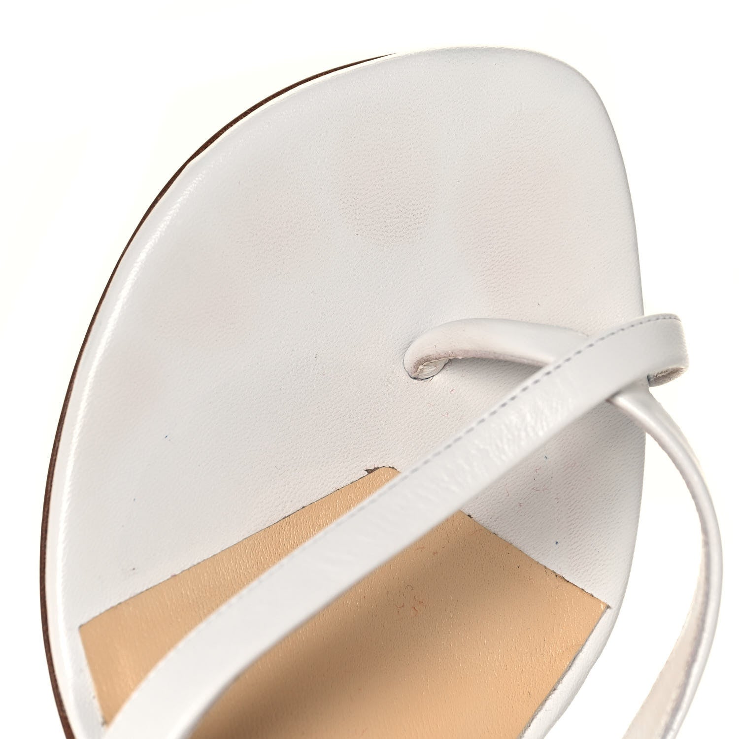 Christian Louboutin Kid Taralita 55 Thong Sandals 37 White 9 of 10