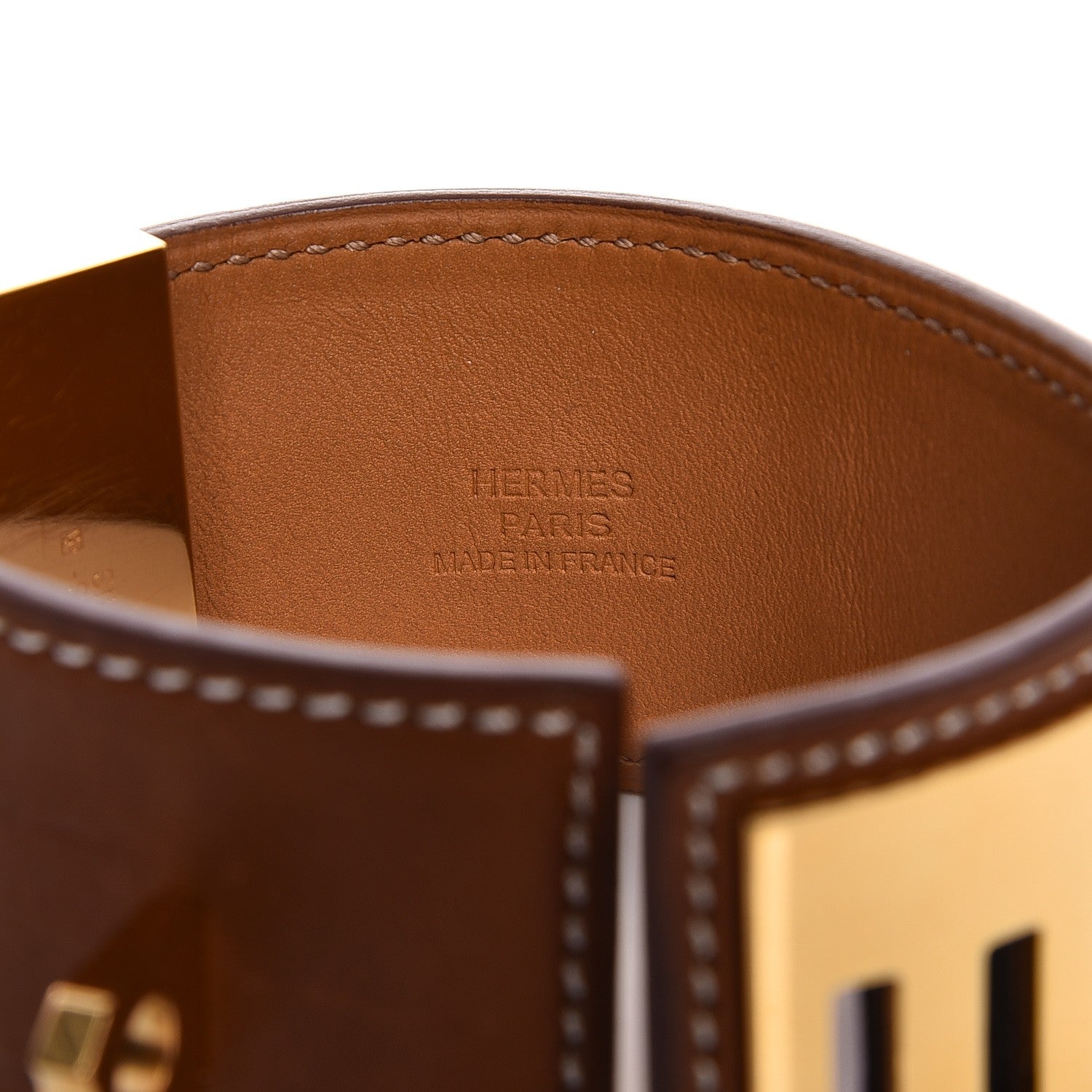 Hermes Barenia Collier De Chien CDC Bracelet S Fauve 3 of 8