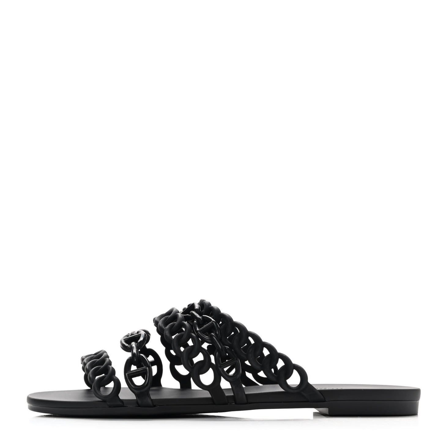 Rubber Chaine d'Ancre Nude Sandals 36 Black