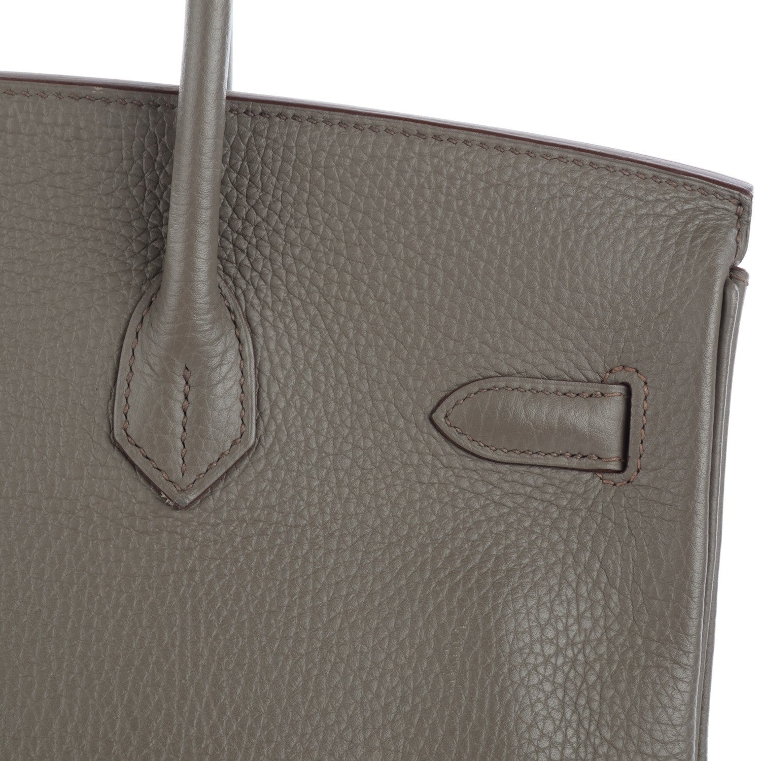 Hermes Taurillon Clemence Birkin 35 Etain 9 of 21