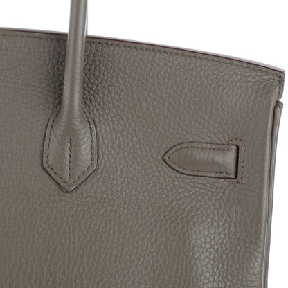 Hermes Taurillon Clemence Birkin 35 Etain 9 of 21