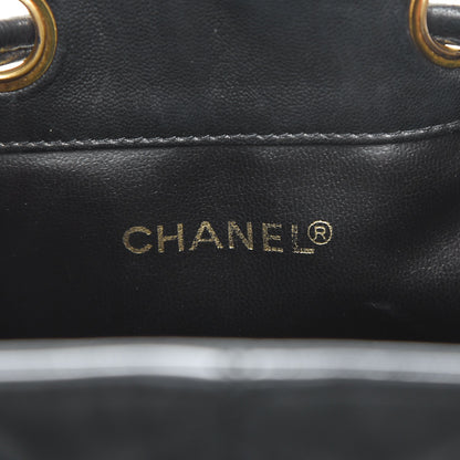 Chanel Lambskin Quilted Drawstring Shoulder Bag Black 6 of 11