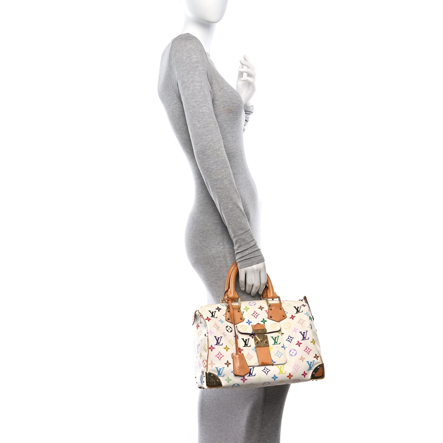 Louis Vuitton Monogram Multicolor Speedy 30 White 2 of 14