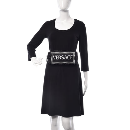 Versace Nylon Logo Two Tone Belt Bag Black 2 of 9