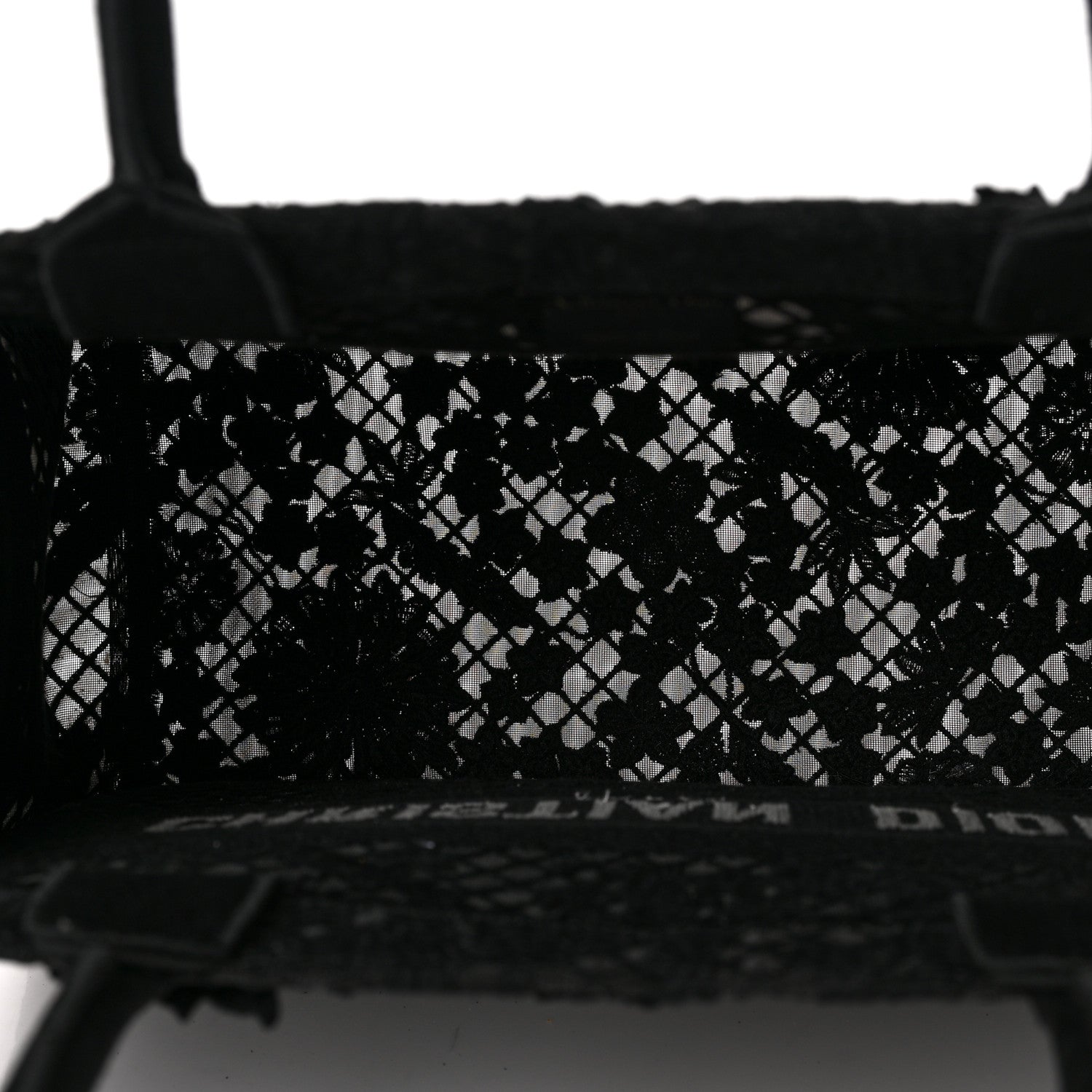 Christian Dior Embroidered 3D Macrame D-Lace Butterfly Medium Book Tote Black Multicolor 5 of 9