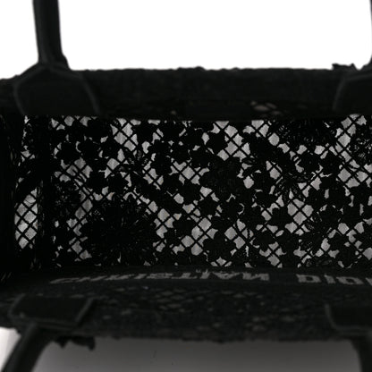 Christian Dior Embroidered 3D Macrame D-Lace Butterfly Medium Book Tote Black Multicolor 5 of 9