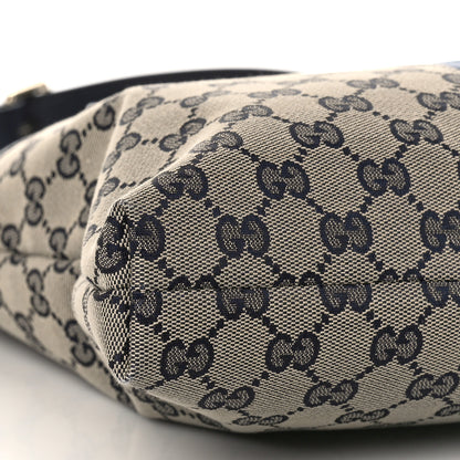 Gucci GG Supreme Monogram Web Flat Messenger Bag Navy 8 of 9