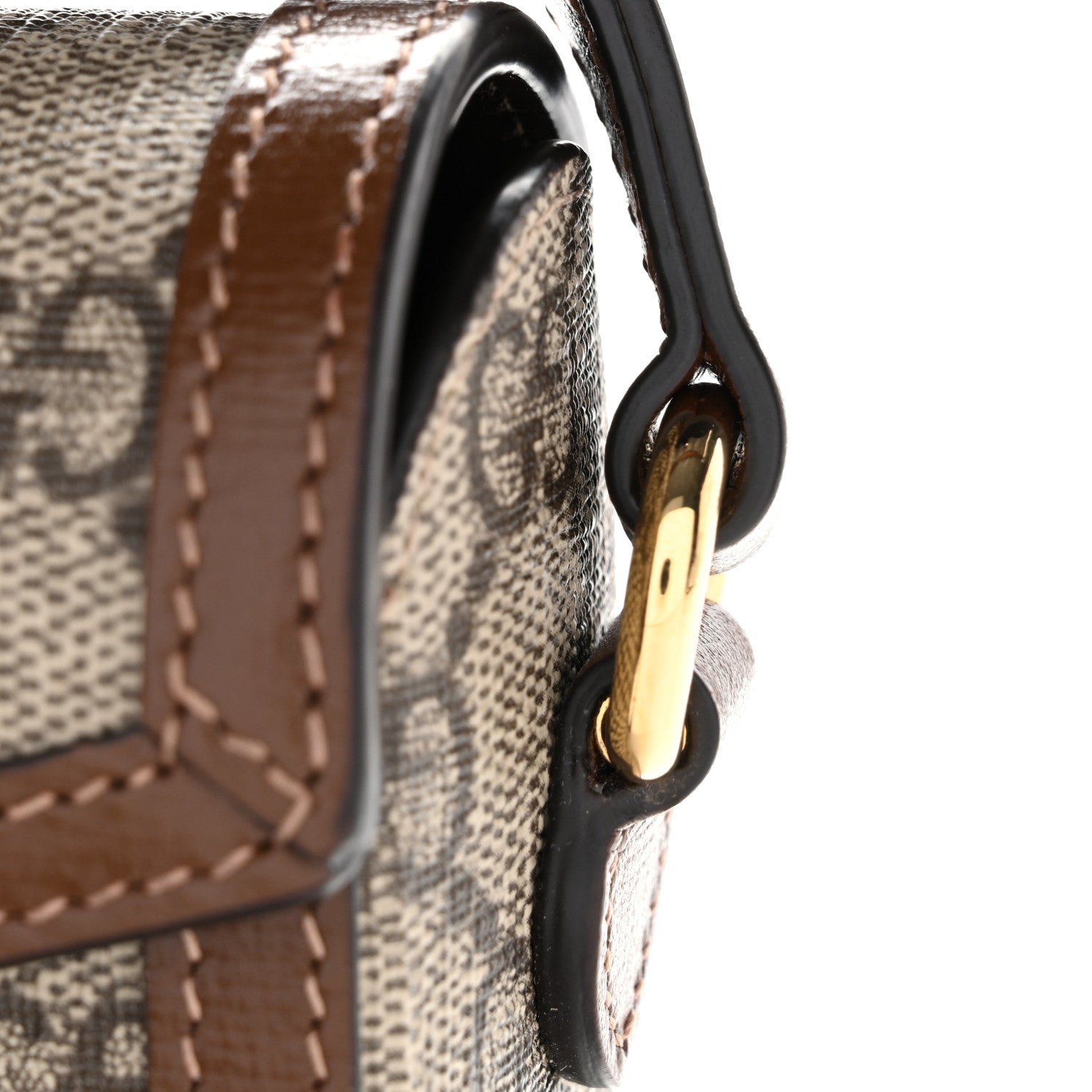 Gucci GG Supreme Monogram Mini Horsebit 1955 Shoulder Bag Beige Brown Sugar 11 of 11