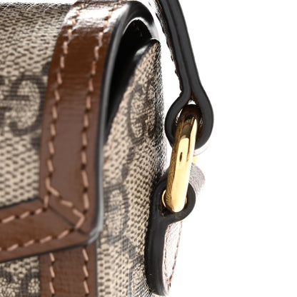 Gucci GG Supreme Monogram Mini Horsebit 1955 Shoulder Bag Beige Brown Sugar 11 of 11