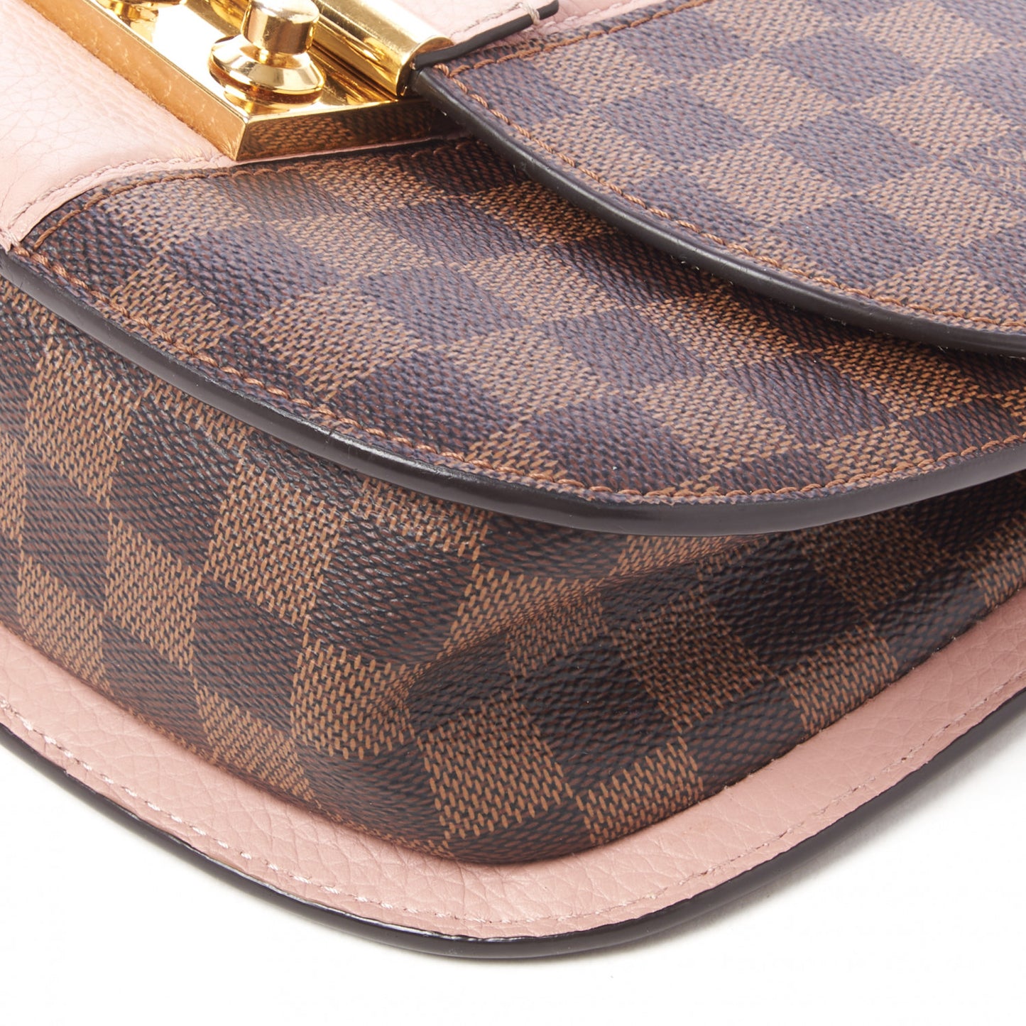 Damier Ebene Cuir Taurillon Wight Magnolia
